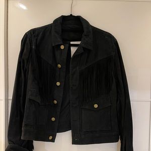 currant Elliot western fringe suede jacket